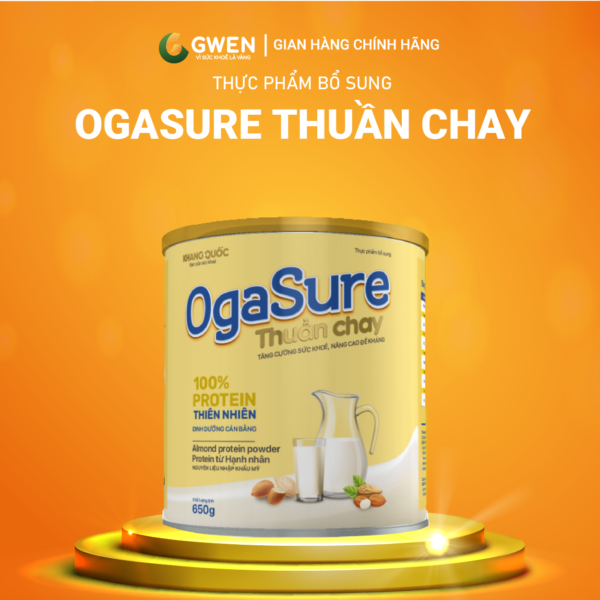 Sữa Hạt Thuần Chay OgaSure Gwen 650g Bổ Sung Dinh Dưỡng Toàn Diện, Tăng Cường Sức Khỏe & Đề Kháng