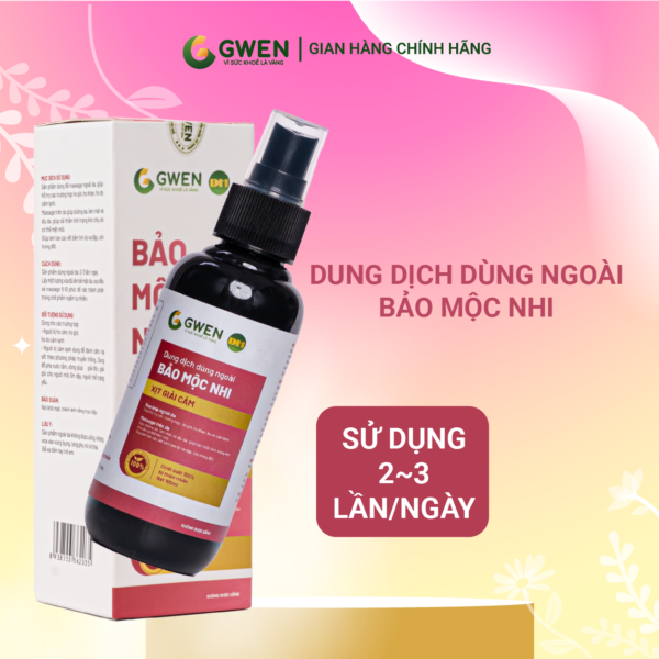 Bảo Mộc Nhi Gwen 100ml – Dung Dịch Xịt Thảo Dược Hỗ Trợ Giảm Ho, Làm Dịu Da, Tan Bầm Tím