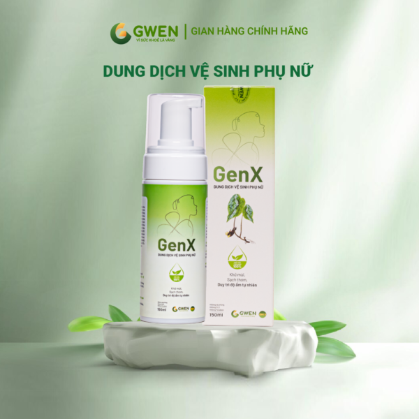 Dung Dịch Vệ Sinh Tạo Bọt GenX Gwen 150ml – Làm Sạch Dịu Nhẹ, Kháng Khuẩn, Khử Mùi