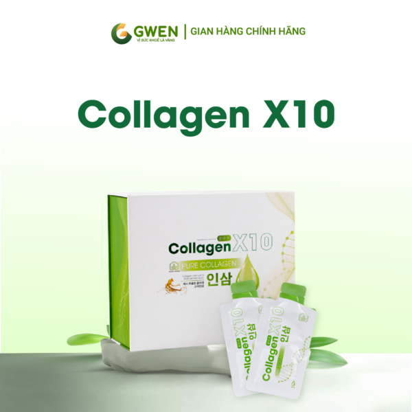 Collagen X10 Gwen - Dưỡng Ẩm, Tăng Đàn Hồi, Sáng Da