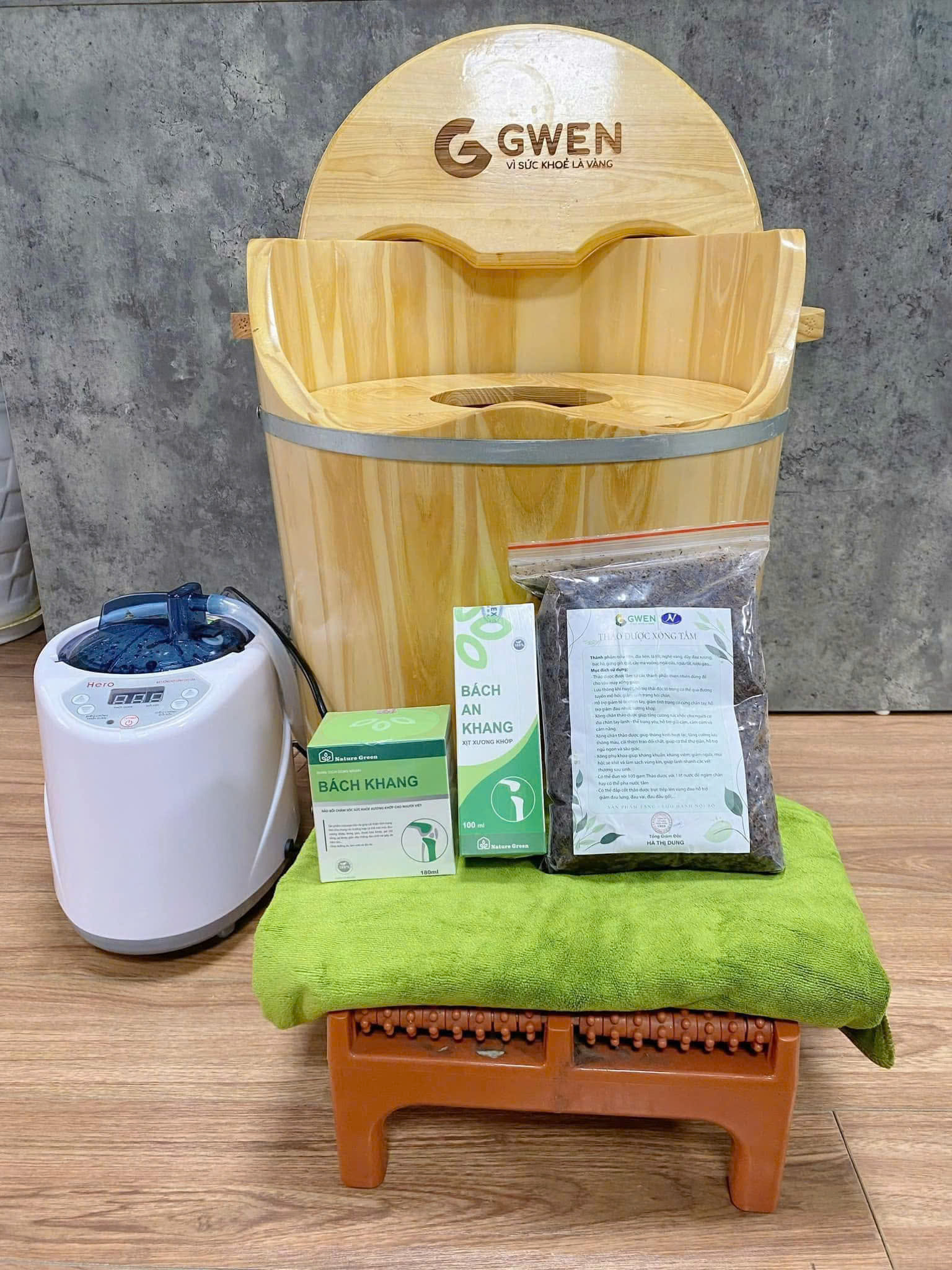 Combo xông chân thảo dược Gwen