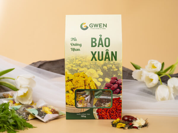 Trà Dưỡng Nhan Bảo Xuân Gwen – Thảo Dược Tự Nhiên, Hỗ Trợ Thanh Lọc & Làm Đẹp Da