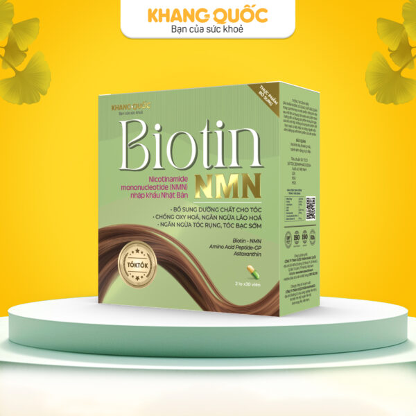 Viên Uống Mọc Tóc Biotin NMN Gwen  – Ngăn Ngừa Rụng Tóc, Hỗ Trợ Mọc Tóc, Chống Lão Hóa