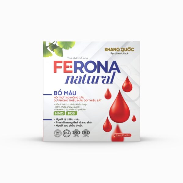 Bổ Máu Ferona Natural Gwen – Hỗ Trợ Tạo Hồng Cầu, Dự Phòng Thiếu Máu Do Thiếu Sắt
