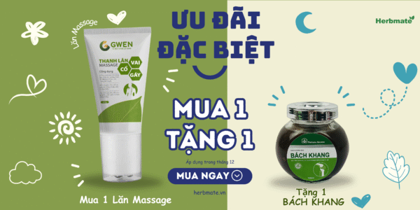 [MUA 1 TẶNG 1 BÁCH KHANG] Thanh Lăn Massage Cổ Vai Gáy Gwen 100ml – Giảm Đau Mỏi, Lưu Thông Khí Huyết Hiệu Quả