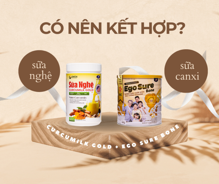 Sữa Curcumilk gold kết hợp với sữa Ego Sure Gold