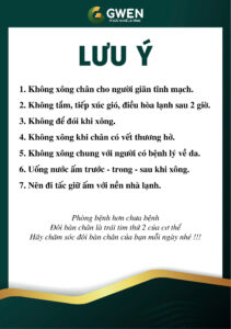 Lưu ý: những người không nên xông chân