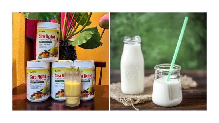 So sánh sữa nghệ với sữa tươi thông thường