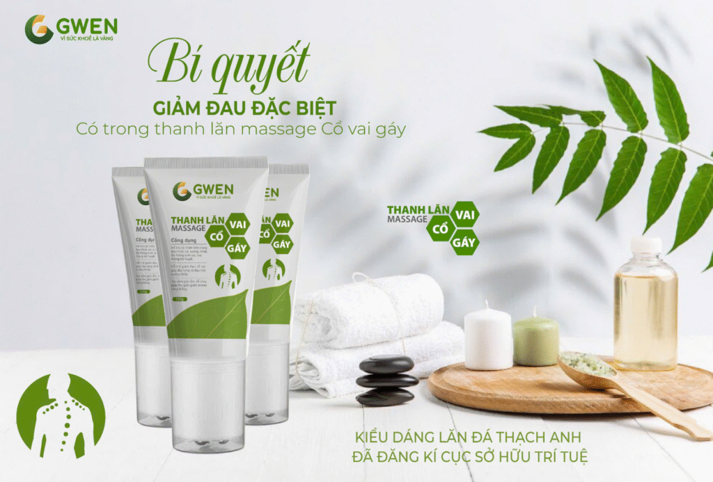 Thanh lăn masage cổ vao gáy