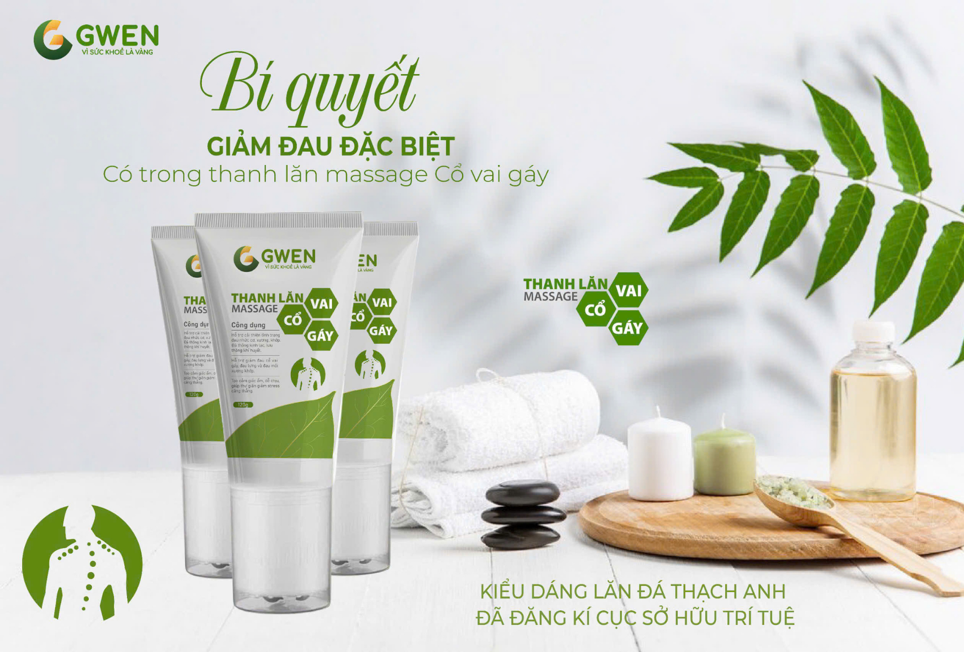 Thanh lăn masage cổ vao gáy