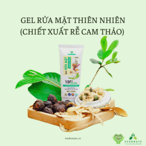 GEL RỬA MẶT THIÊN NHIÊN (CHIẾT XUẤT RỄ CAM THẢO) MẸ KEN 100ML