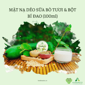 mặt nạ dẻo sữa bò tươi và bột bí đao