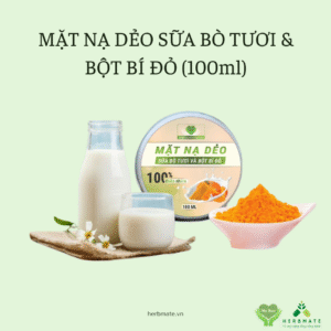 MẶT NẠ DẺO SỮA BÌ TƯƠI VÀ BỘT BÍ ĐỎ MẸ KEN
