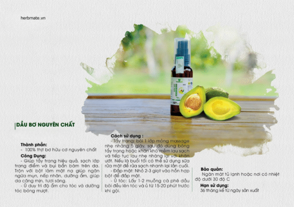 catalog dầu bơ nguyên chất mẹ ken