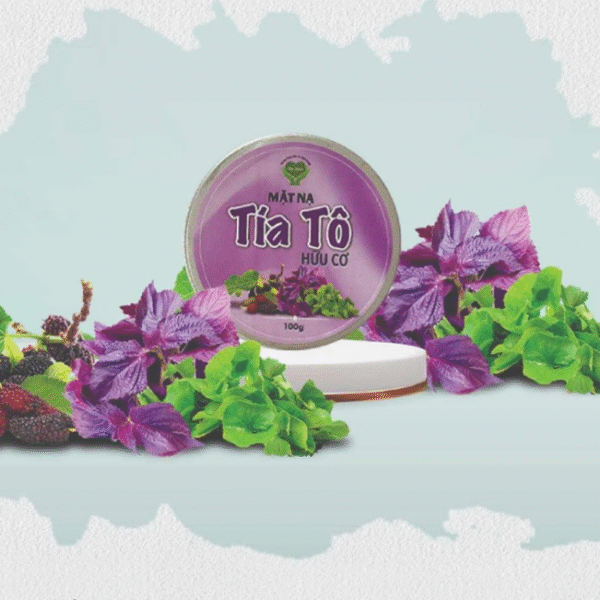 Mặt Nạ Tía Tô Hữu Cơ Mẹ Ken – Dưỡng Da Mịn Màng, Tươi Tắn Tự Nhiên