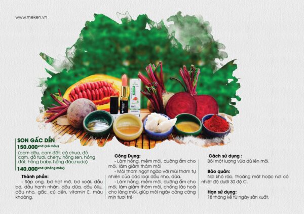 SON GẤC DỀN THIÊN NHIÊN MẸ KEN - MÀU CAM ĐẤT