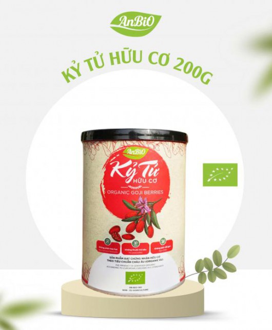 Kỷ tử 4 Kỷ Tử Hữu Cơ Anbio - Hộp 200g - "Trái Cây Thiên Đường" Cho Sức Khỏe Vàng