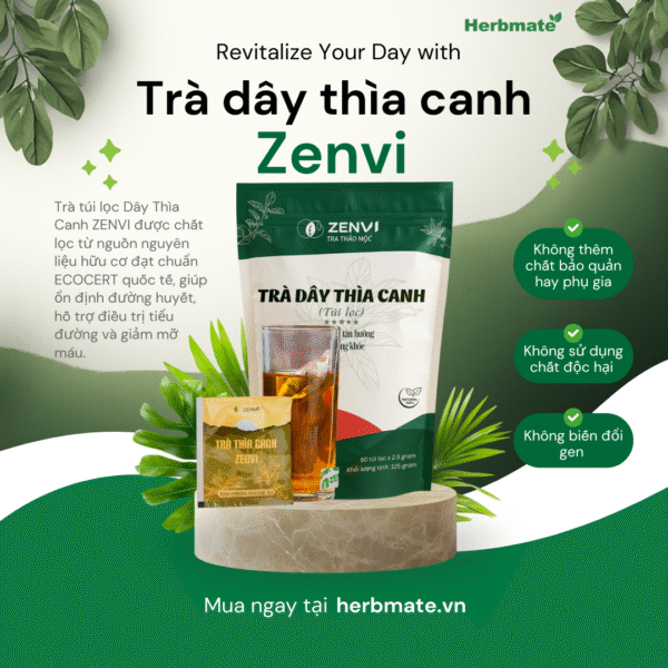 Trà Dây Thìa Canh Túi Lọc Zenvi - Túi Zip 125g - Giải Pháp Ổn Định Đường Huyết Từ Thiên Nhiên