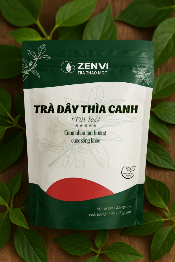 Trà Dây Thìa Canh Túi Lọc Zenvi - Túi Zip 125g - Giải Pháp Ổn Định Đường Huyết Từ Thiên Nhiên