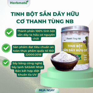 Tinh Bột Sắn Dây Hữu Cơ Thanh Tùng NB - Hộp 350g - Chuẩn Giống Ta, Công Nghệ Sấy Lạnh Nhật Bản