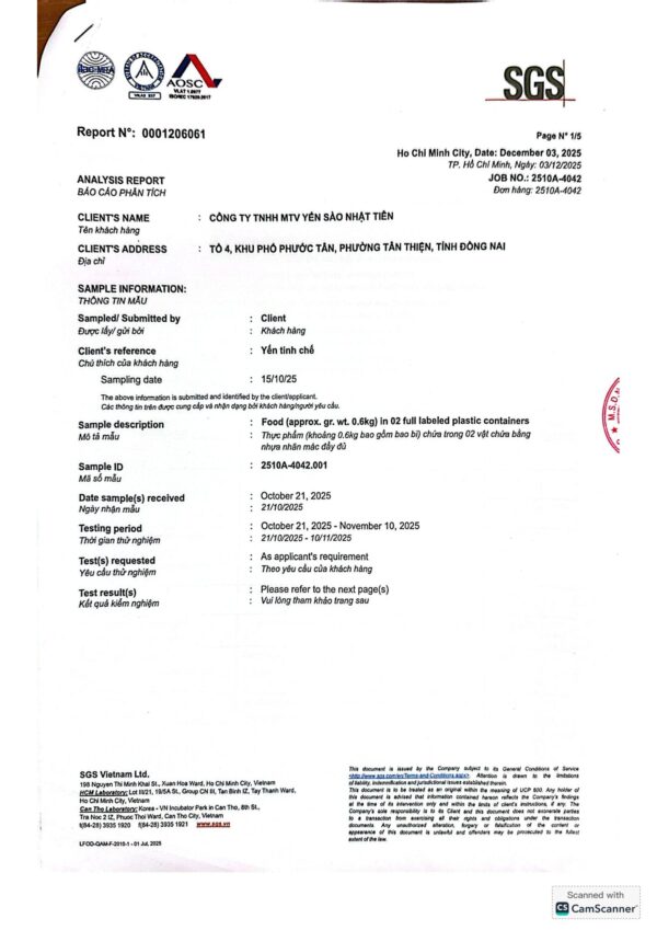 Yến Hoa Hồng Tinh Chế - Hộp 50g - Công Nghệ Không Ngâm Nở, Giữ Trọn Vi Chất