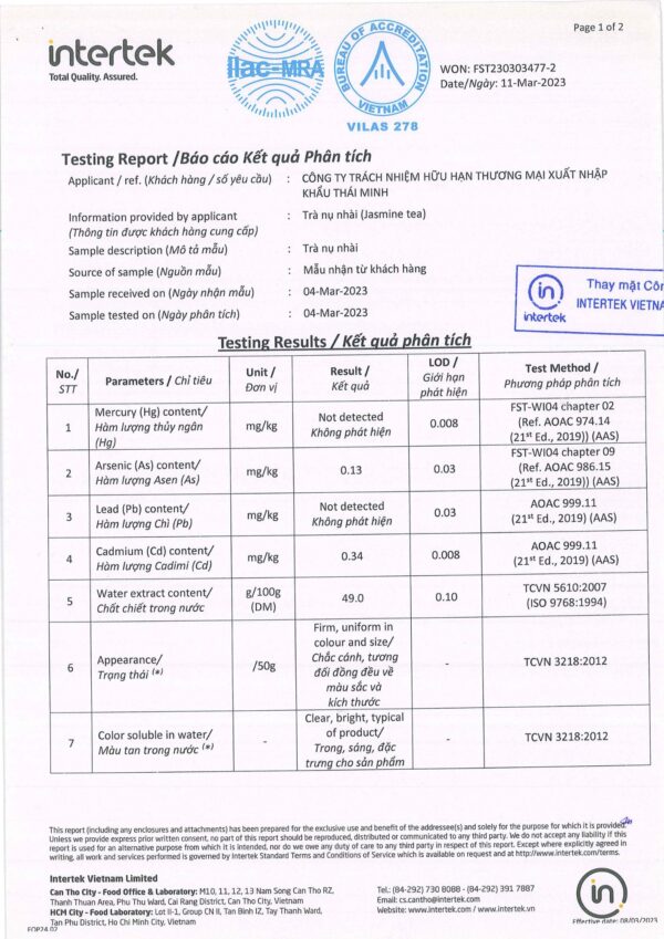Trà Nụ Hoa Nhài Sấy Lạnh Thái Minh An - Hũ 40g  – Hương Thơm Thanh Khiết