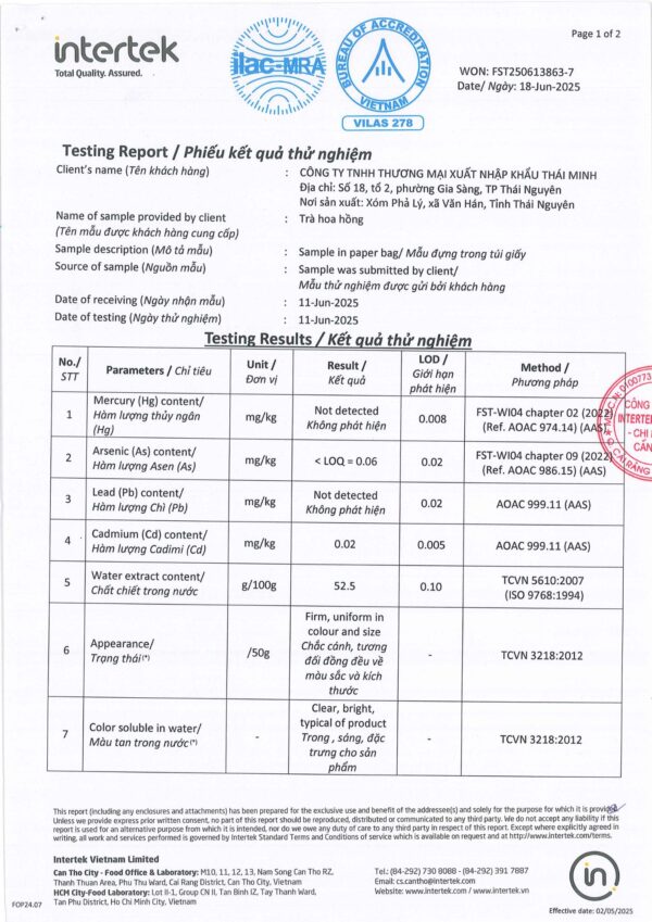 Trà Hoa Hồng Thái Minh - Hũ Thủy Tinh 40g - Bí Quyết Dưỡng Nha Và Thư Giãn