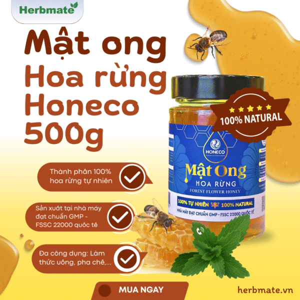 Mật Ong Hoa Rừng - Lọ 500g – Tinh Túy Mùa Hè Từ Núi Rừng Phía Bắc