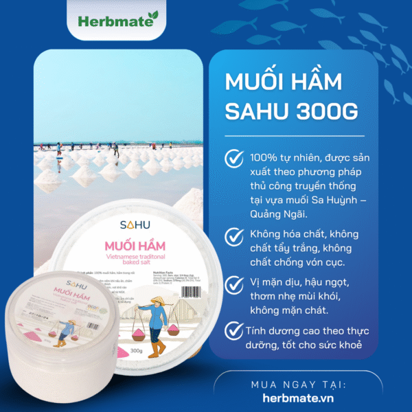 Bìa web muối hầm Muối Hầm Sahu – Hộp 300g - Gia Vị Thực Dưỡng Truyền Thống