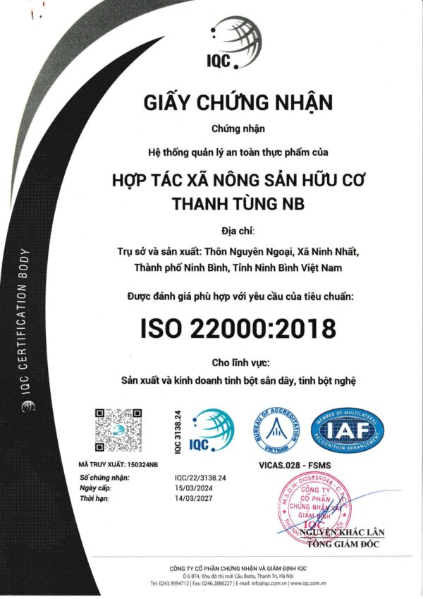 HO SO HTX NONG SAN HUU CO THANH TUNG NB_20250210_0001.pdf Tinh Bột Sắn Dây Hữu Cơ Thanh Tùng NB - Hộp 350g - Chuẩn Giống Ta, Công Nghệ Sấy Lạnh Nhật Bản