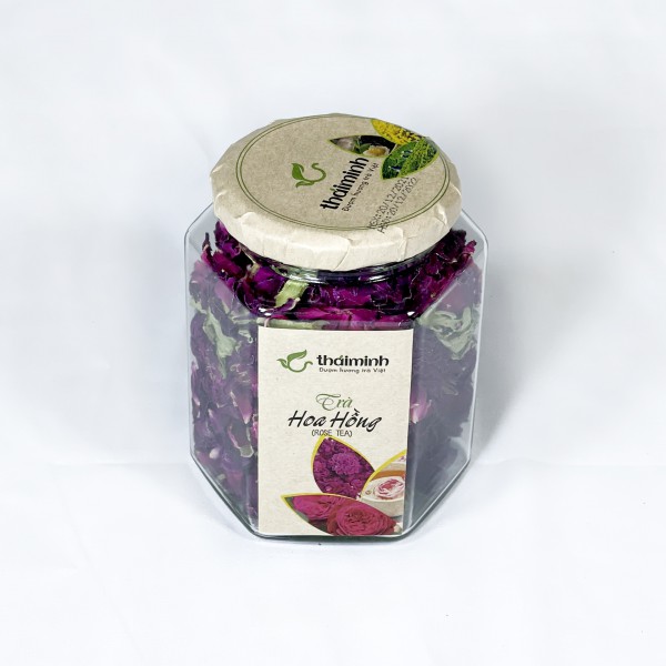 Trà Hoa Hồng Thái Minh - Hũ Thủy Tinh 40g - Bí Quyết Dưỡng Nha Và Thư Giãn