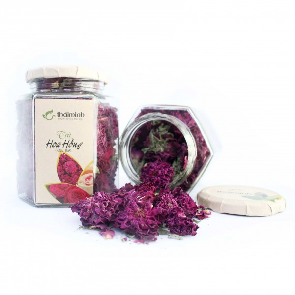 Trà Hoa Hồng Thái Minh - Hũ Thủy Tinh 40g - Bí Quyết Dưỡng Nha Và Thư Giãn