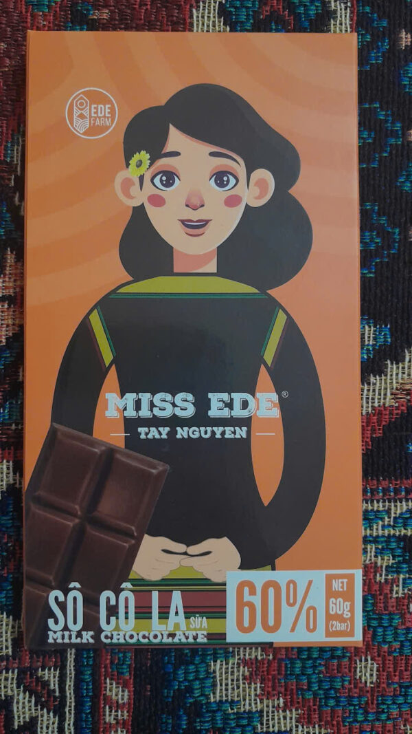 z7445608750482_f28f53b32b699d3dd71e3fa87c57596f Chocolate Sữa Miss Ede 60% Cacao - Hộp 60g - Tinh Hoa Đại Ngàn Tây Nguyên