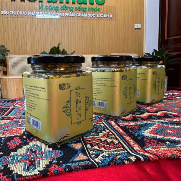 Trà Hoa Cúc Chi Thái Minh - Hũ Vuông 40g - Thanh Nhiệt, Sáng Mắt, An Thần