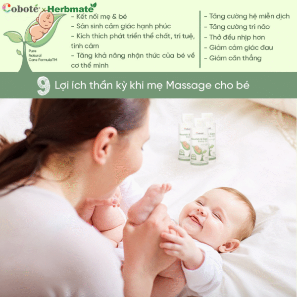 Dầu Massage Và Chăm Sóc Bé Coboté – Chăm Sóc Dịu Nhẹ Và Giữ Ấm Thuần Tự Nhiên