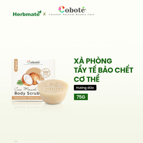 Xà Phòng Tẩy Tế Bào Chết Coboté 75g – Sạch Sâu Và Dưỡng Ẩm Toàn Phần