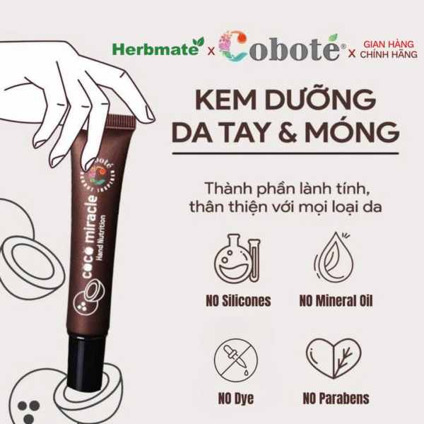 Kem Dưỡng Da Tay Và Móng Coboté 20g – Dưỡng Chất Thiên Nhiên Cho Đôi Tay Mềm Mại