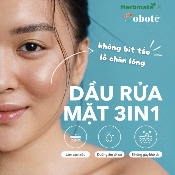 10 Dầu Rửa Mặt 3in1 Coboté 150ml – Làm Sạch Sâu, Nhũ Hóa Nhanh Và Massage Trẻ Hóa