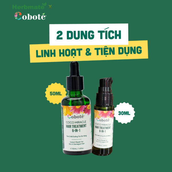 2 Tinh Chất Dưỡng Tóc Đa Năng 6-in-1 Coboté 50ml – Phục Hồi Và Tỏa Sáng Mái Tóc Tự Nhiên