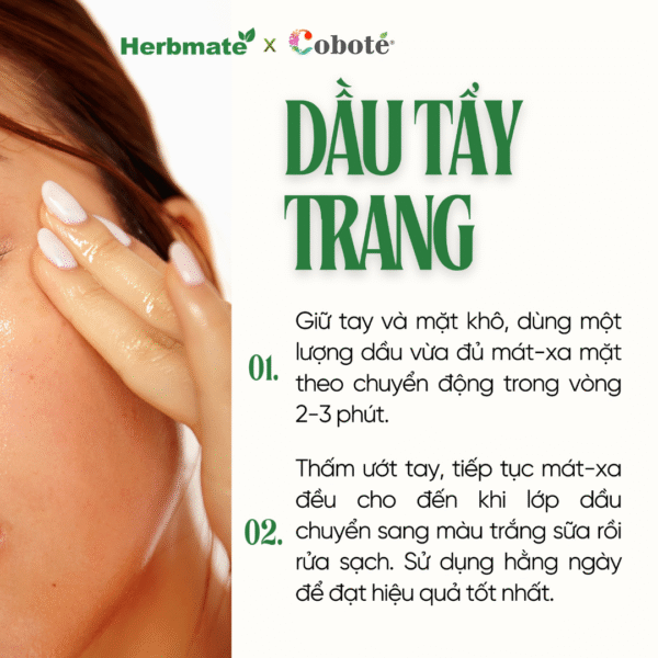 2 Dầu Tẩy Trang Coboté 100ml – Làm Sạch Sâu & Nuôi Dưỡng Da Từ 100% Dầu Thực Vật