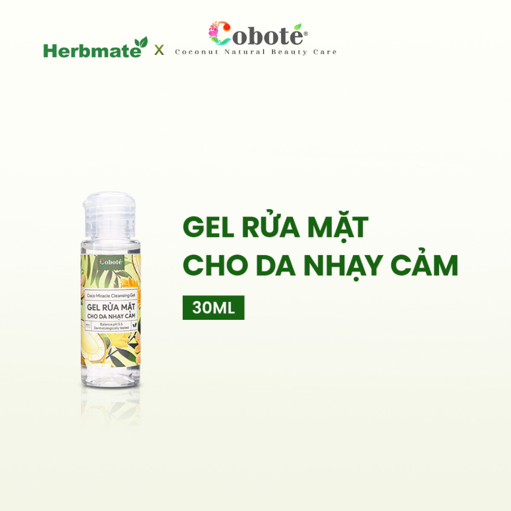 Gel rửa mặt dành cho da nhạy cảm Coboté 30ml