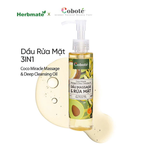 4 Dầu Rửa Mặt 3in1 Coboté 150ml – Làm Sạch Sâu, Nhũ Hóa Nhanh Và Massage Trẻ Hóa