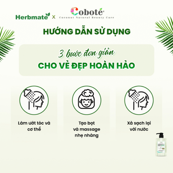 Dầu Tắm Gội Toàn Thân 2in1 Coboté 280ml  – Giải Pháp Chăm Sóc Dịu Nhẹ Cho Cả Gia Đình