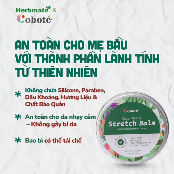 Bơ Dưỡng Chăm Sóc Da Rạn Coboté 100g – Giải Pháp Dưỡng Ẩm Chuyên Sâu & Gia Tăng Độ Đàn Hồi Cho Da