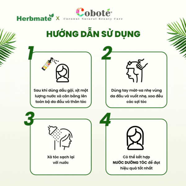 6 Nước Xả Tóc Hương Nước Hoa Coboté 500ml – Chuẩn Mực Mới Cho Mái Tóc Khỏe Đẹp