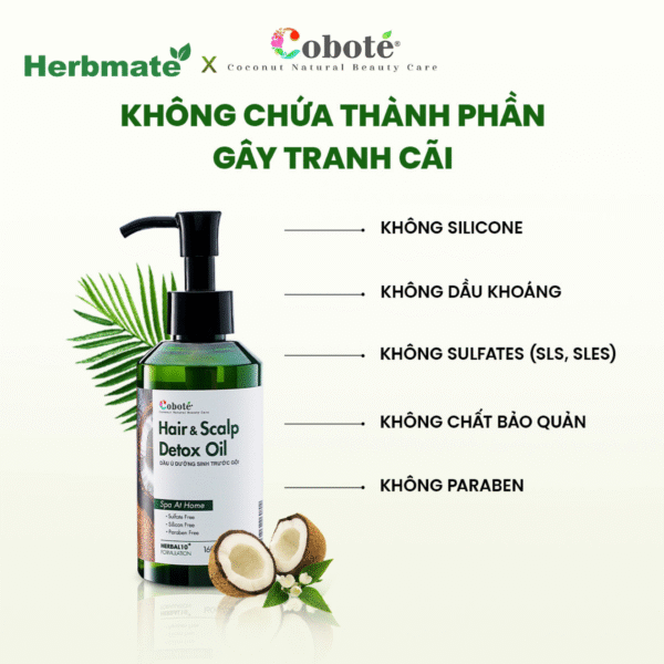 6 Dầu Ủ Dưỡng Sinh Trước Gội Coboté 160ml – "Lá Chắn" Bảo Vệ Và Phục Hồi Tóc Chuyên Sâu
