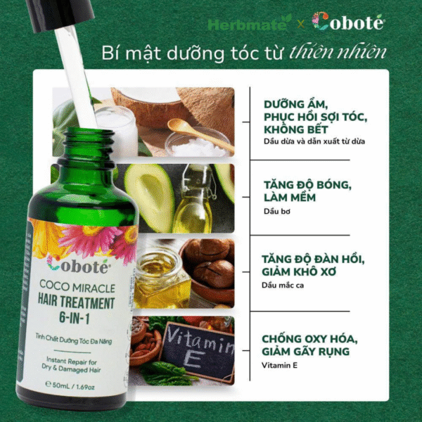 6 Tinh Chất Dưỡng Tóc Đa Năng 6-in-1 Coboté 50ml – Phục Hồi Và Tỏa Sáng Mái Tóc Tự Nhiên