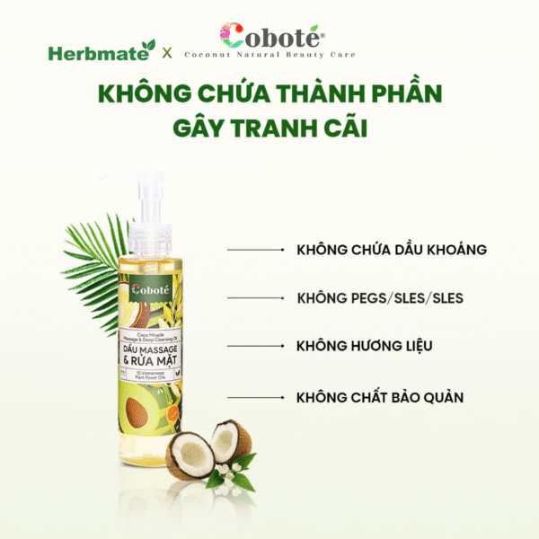 7 Dầu Rửa Mặt 3in1 Coboté 150ml – Làm Sạch Sâu, Nhũ Hóa Nhanh Và Massage Trẻ Hóa