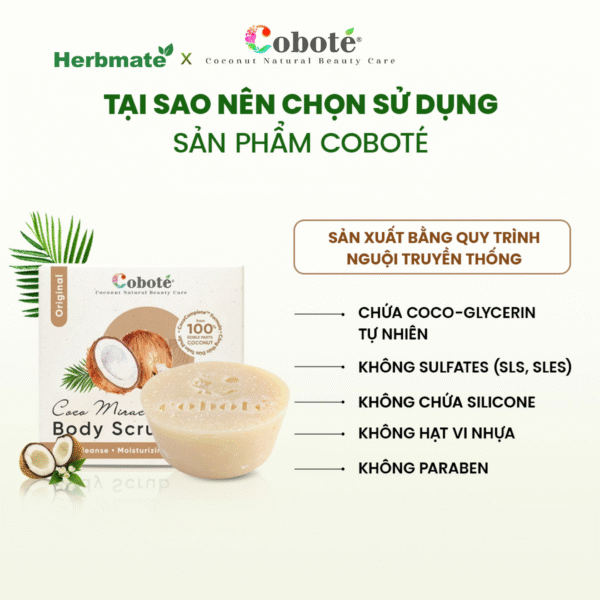 Xà Phòng Tẩy Tế Bào Chết Coboté 75g – Sạch Sâu Và Dưỡng Ẩm Toàn Phần
