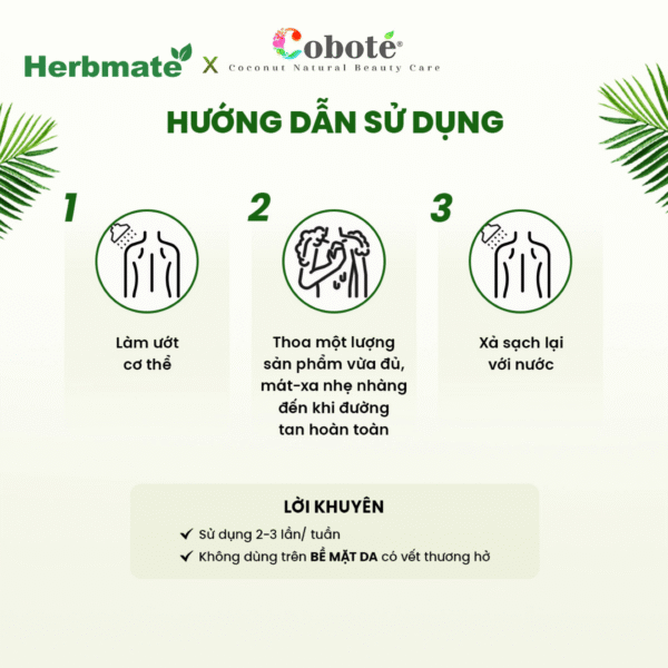 8 Đường Nâu Tẩy Tế Bào Chết Cơ thể Coboté 250g - Liệu Pháp Aromatherapy Cho Làn Da Mịn Mượt